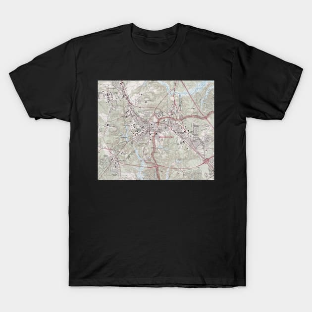 Williamsburg VA Map (1981) Colonial Virginia City & Street Atlas T-Shirt by Bravuramedia